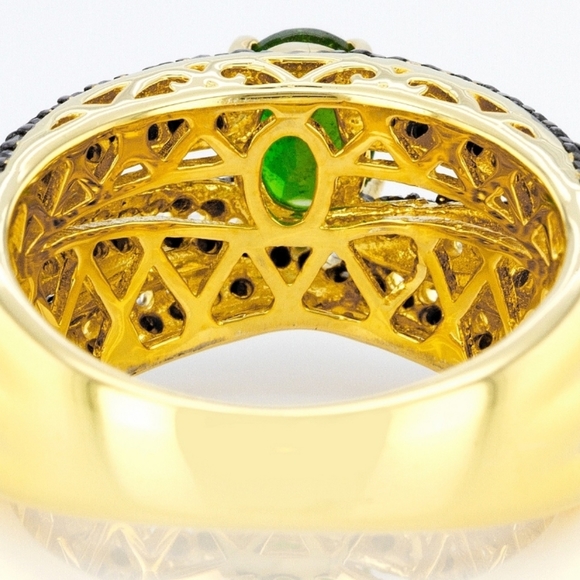 Green Chrome Diopside 18K Yellow Gold Over Sterling Silver Ring 2.58ctw Sz 7 - Picture 6 of 7